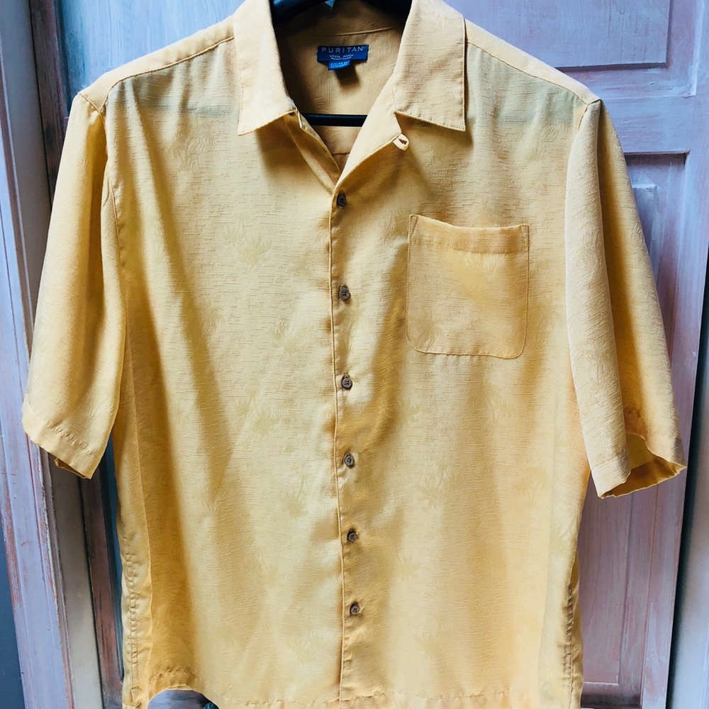 Short sleeve button up, tropical shirt